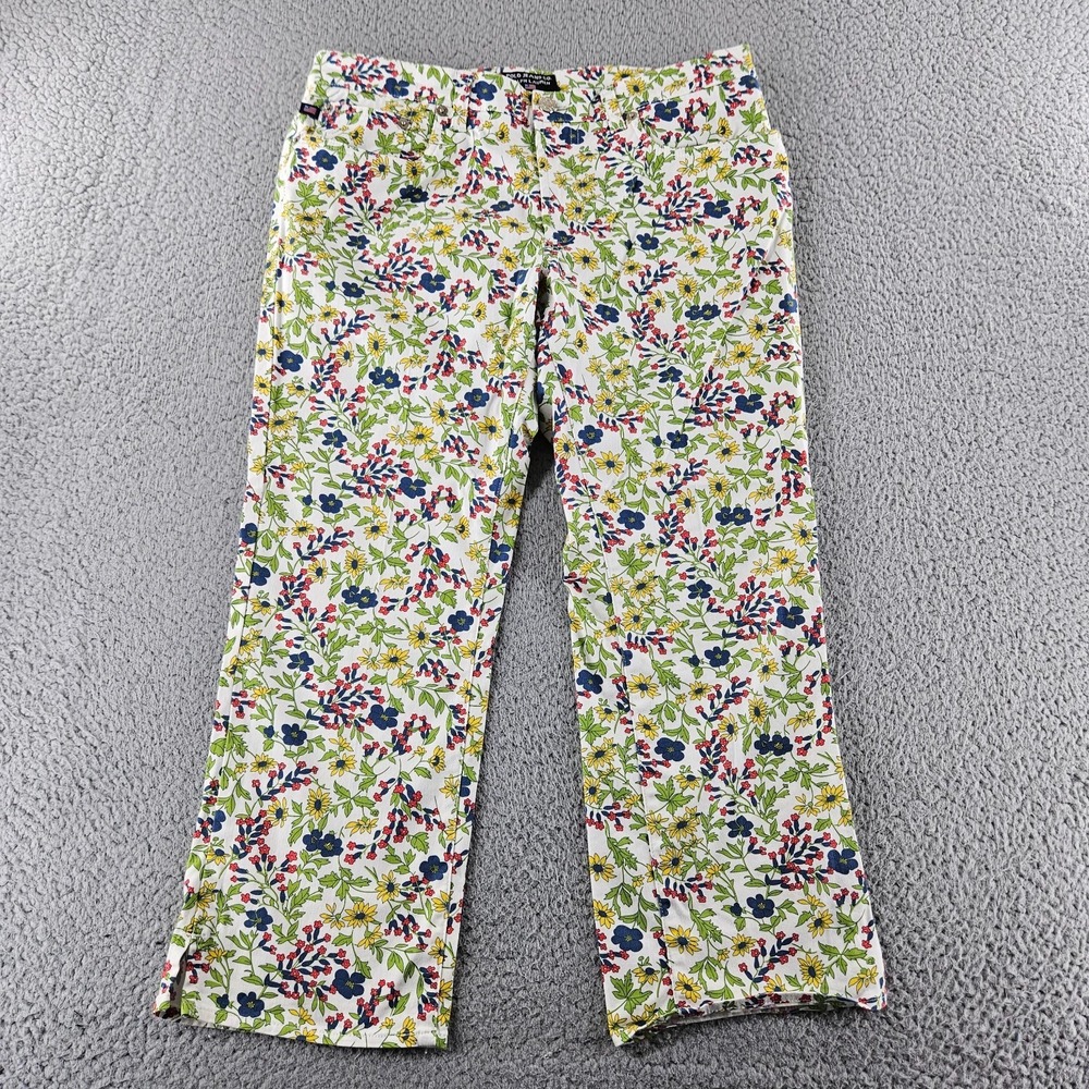 Polo Ralph Lauren Pants Womens 8 Capris‎ White Floral Cropped Spring